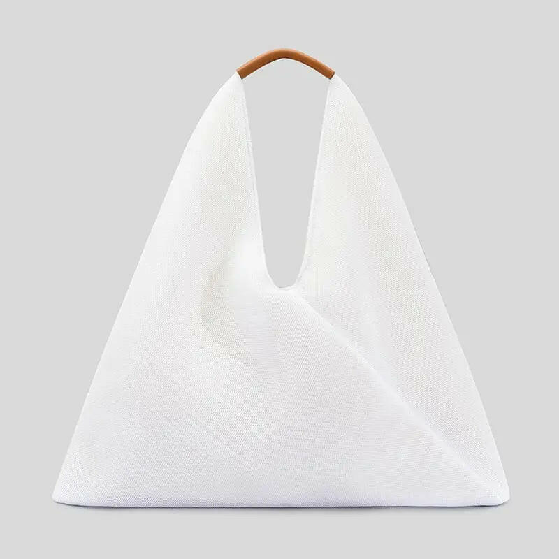 Bolso de lujo de nailon con diseño de cuadrícula triangular: Colección para mujer 2023 