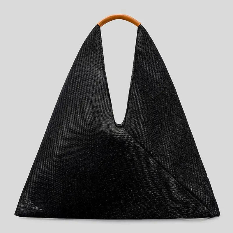 Bolso de lujo de nailon con diseño de cuadrícula triangular: Colección para mujer 2023 
