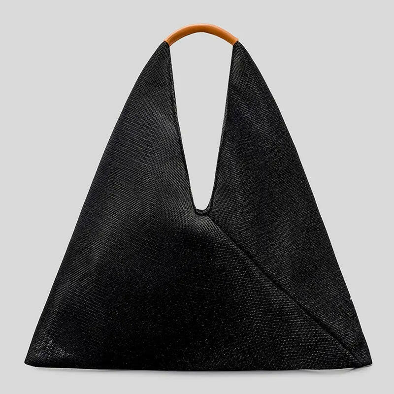 Bolso de lujo de nailon con diseño de cuadrícula triangular: Colección para mujer 2023 