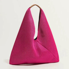 Bolso de lujo de nailon con diseño de cuadrícula triangular: Colección para mujer 2023 