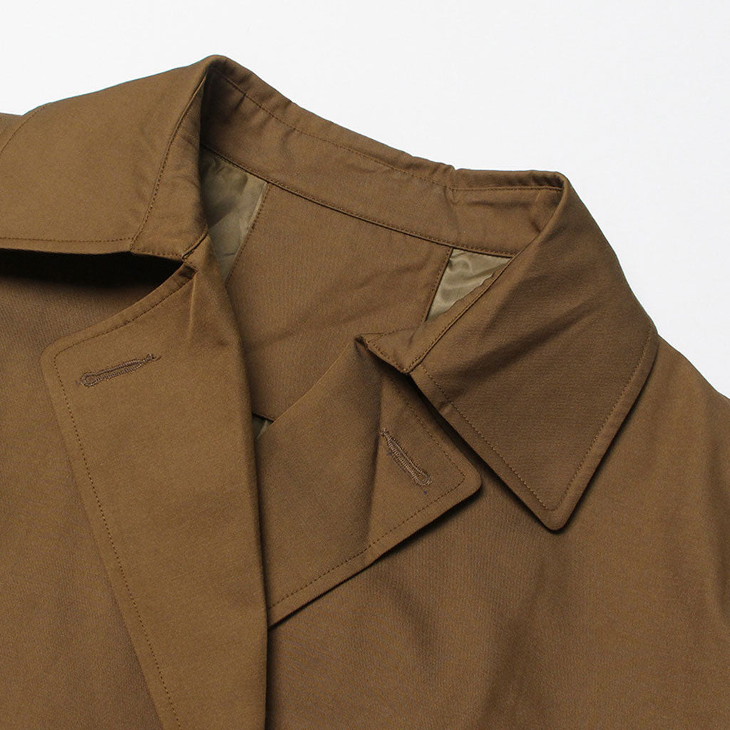 Vintage Zweireihiger Trenchcoat mit verlängerter Schulterpartie und Gürtel - Braun