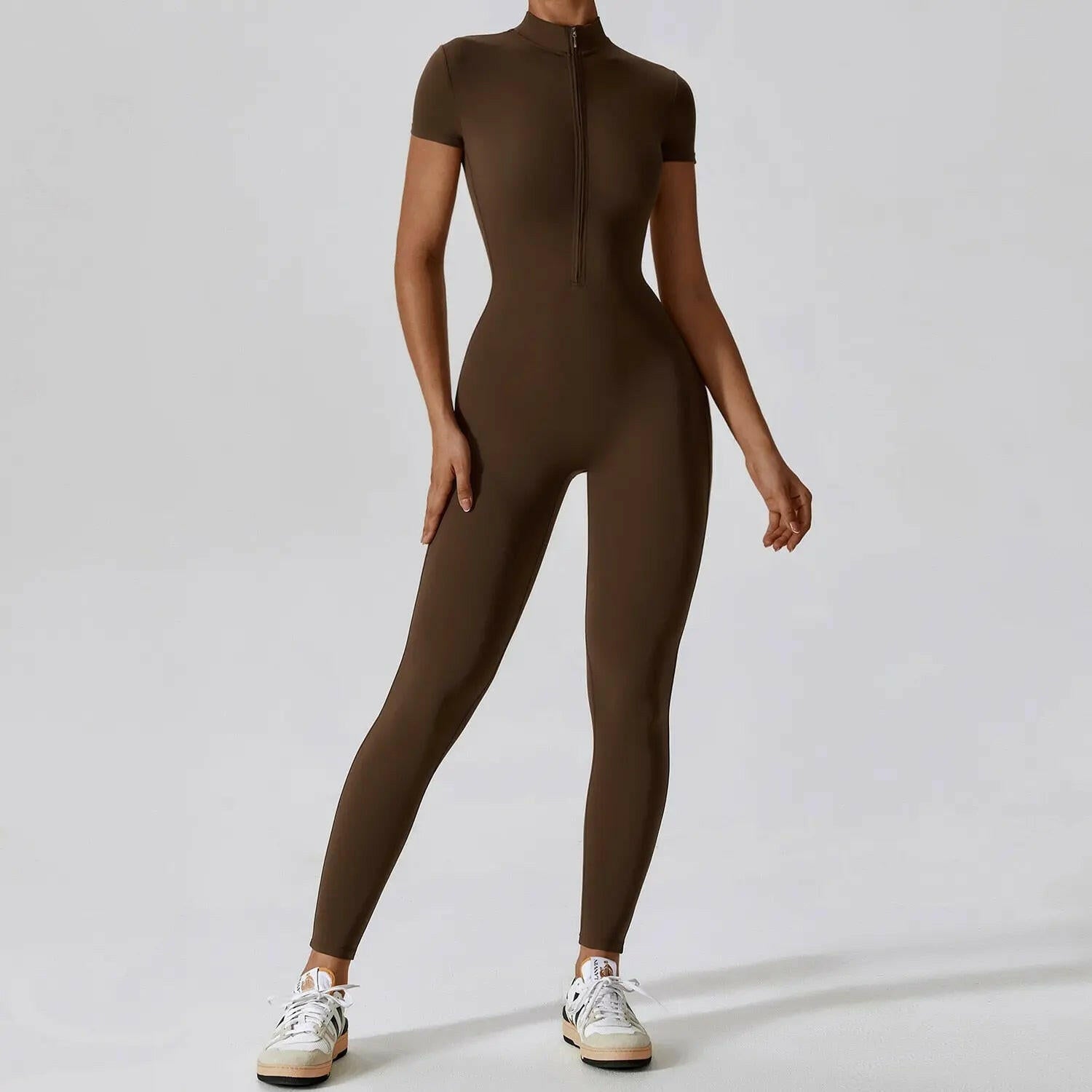 Yoga-Bodysuit mit Reißverschlussdetail für Damen – Ultimativer Komfort und Flexibilität 